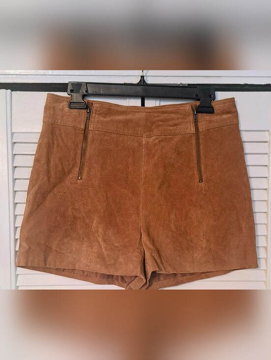 Forever 21 Pants - Forever 21 Genuine Suede Leather Brown Shorts Sz LG *O